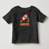 Raket Schip Gepersonaliseerde Aangepaste Leeftijd Kinder Shirts (Voorkant)