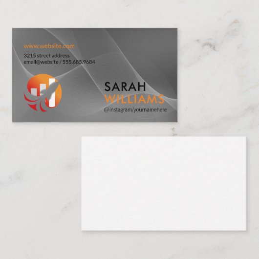 raket staafdiagram | Financiën Visitekaartje (Voorkant / Achterkant)