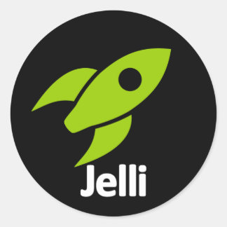 Raket Sticker - Zwart