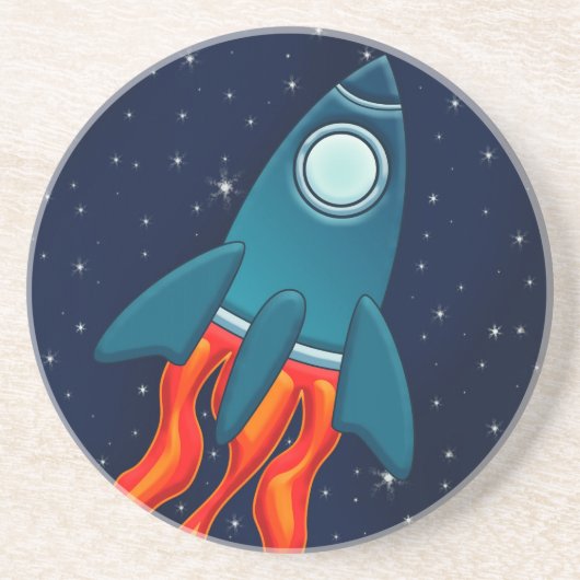 Raket Zandsteen Onderzetter (Voorkant)