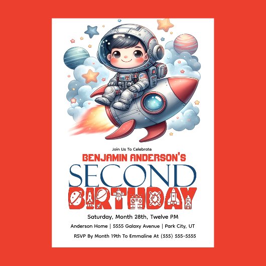 Raketa astronaut jongetje is 2 jaar kaart