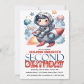 Raketa astronaut jongetje is 2 jaar kaart (Voorkant)