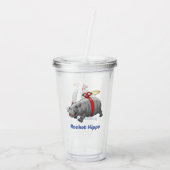 Raketaanbeerschildpad Acryl Drinkbeker (Achterkant)