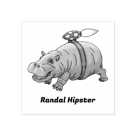 Raketaanbeest Rubberstempel (Afrduk)