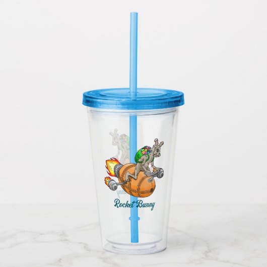 Raketaardbei is gewijzigd in Rocket Bunny Acryl Drinkbeker (Voorkant)