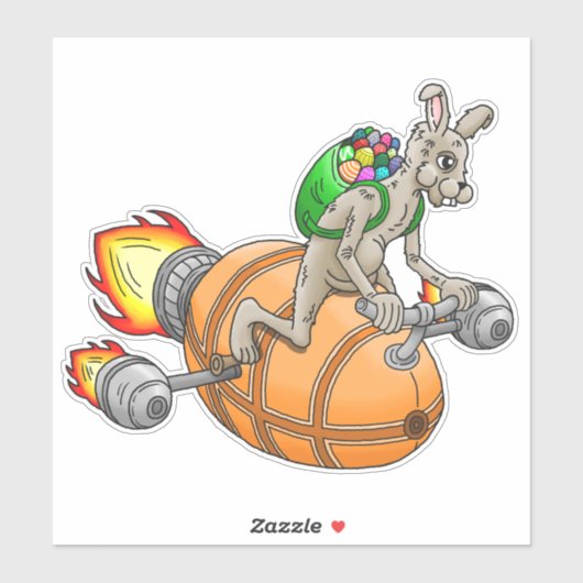 Raketaardbei is gewijzigd in Rocket Bunny Sticker (Vel)