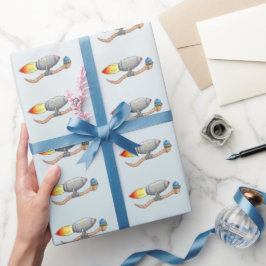 Raketaardeworm Cadeaupapier
