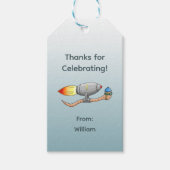 Raketaardworm Cadeaulabel (Voorkant)