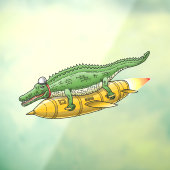 Raketakrokoodil Raamsticker (Vel 3)