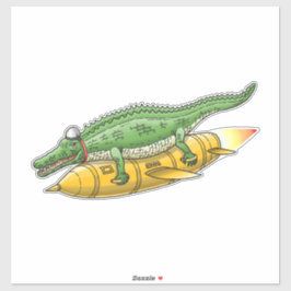 Raketakrokoodil Sticker