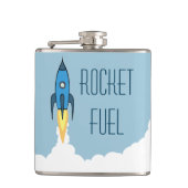 Raketbrandstof Funny Alcohol Drink Humor Quote Heupfles (Voorkant)
