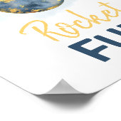 Raketbrandstof Galaxy Buitenspatie Birthday Baby B Poster (Hoek)