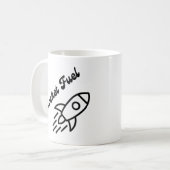 Raketbrandstof kleine raket koffiemok (Voorkant links)