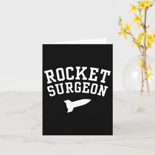 raketchirurg fysica science grap voor college gr kaart (Gele Bloem)