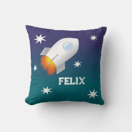 Rakete mit Sternen 2 | personalisierbares Kissen  Kussen