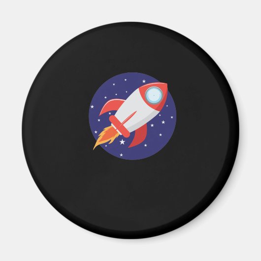 Rakete mit Sternen Magneet (Voorkant)