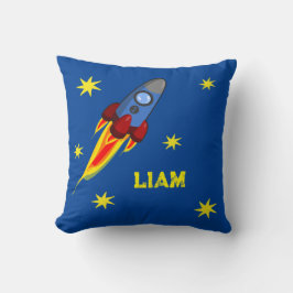 Rakete mit Sternen | personalisierbares Kissen  Kussen