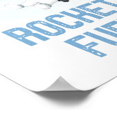 Raketfuel Astronaut Blue Gold Space Birthday Poster (Hoek)