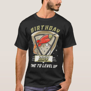 Raketgalaxy Buitenspatie Birthday Boy tijd om te l T-shirt