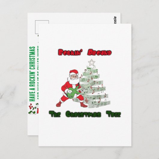 Raketjes rond Kerstmis bedankt Briefkaart (Voorkant / Achterkant)