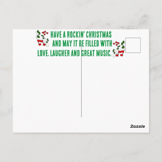 Raketjes rond Kerstmis bedankt Briefkaart (Achterkant)