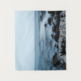 Raketkant met slecht water wandkleed