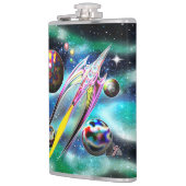 Raketkolf van glas heupfles (Links)