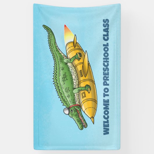 raketkrokodil spandoek (Verticaal)