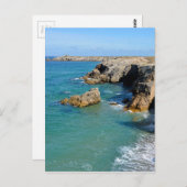 Raketkust op het schiereiland Quiberon in Frankrij Briefkaart (Voorkant / Achterkant)