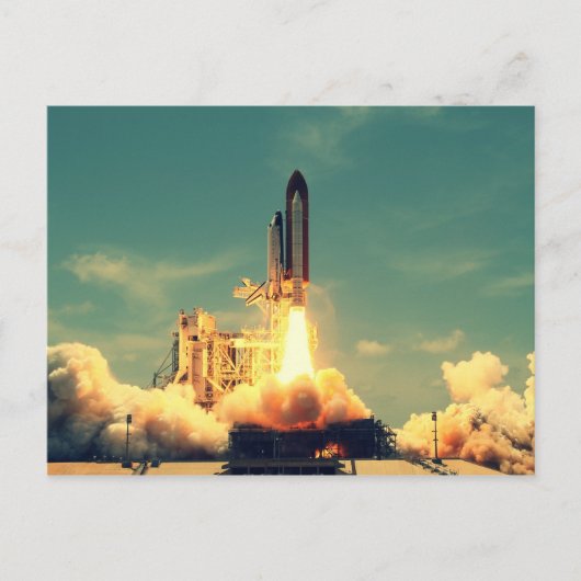 Raketlancering Briefkaart (Voorkant)