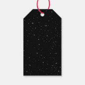 Raketlancering in buitenruimteveer cadeaulabel (Achterkant)