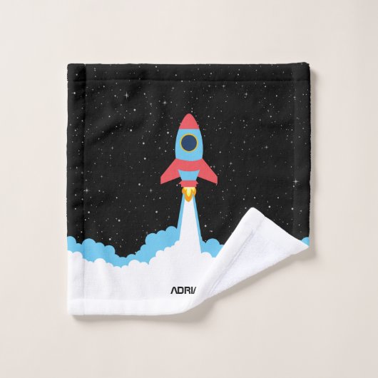Raketlancering in Kind voor buitenruimte Bad Handdoek (Wasdoekje)