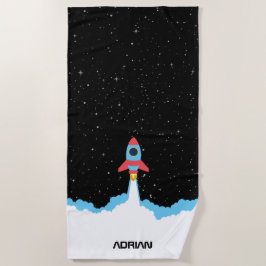 Raketlancering in Kind voor buitenruimte Strandlaken