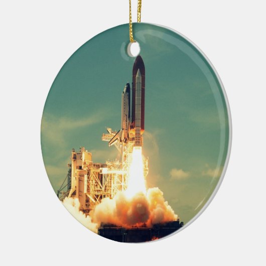 Raketlancering Keramisch Ornament (Links)