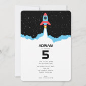 Raketlancering op buitenruimtedag kaart (Voorkant)