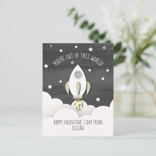 Raketlokaal Valentijnskaart met foto Briefkaart (Staand voorkant)
