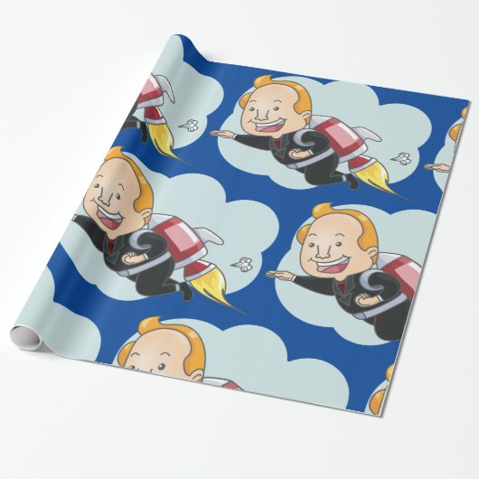 RaketMan Cadeaupapier (Uitgerold)