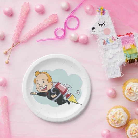 RaketMan Papieren Bordje (Feest)