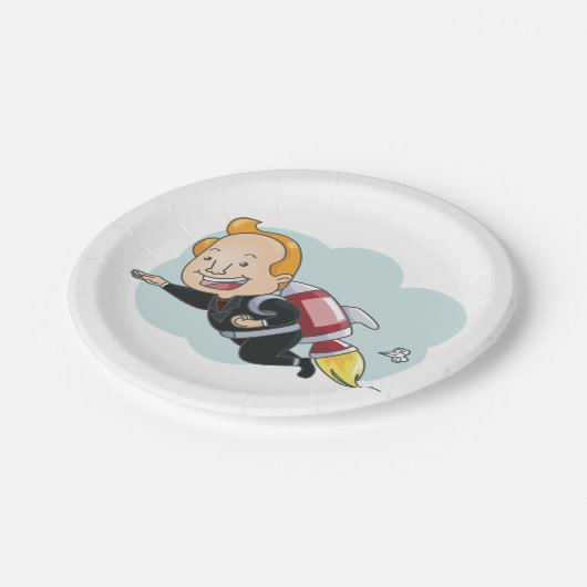 RaketMan Papieren Bordje (Gekanteld)