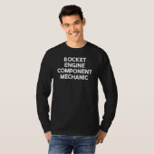 Raketmotoronderdeelmonteur t-shirt (Voorkant volledig)