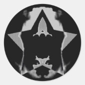 Raketontwerp Ronde Sticker (Voorkant)