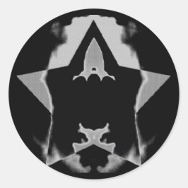 Raketontwerp Ronde Sticker