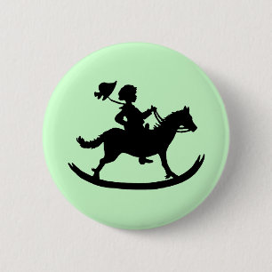 Raketpaard Ronde Button 5,7 Cm