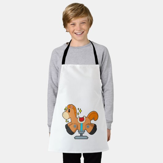 Raketpaard Schort (Gedragen)