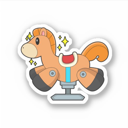 Raketpaard Sticker (Voorkant)