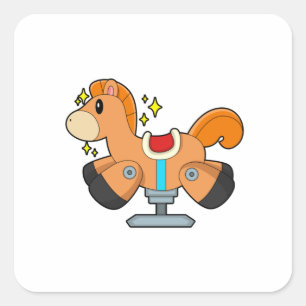 Raketpaard Vierkante Sticker