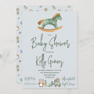 Raketpaarden Genderneutraal Boho-speelgoed Baby sh Kaart