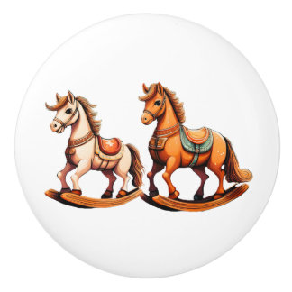 Raketpaarden Keramische Knop