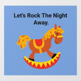 Raketpaardenwandval Raamsticker