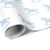 Raketpapier voor paarden blauw cadeaupapier (Rol Hoek)